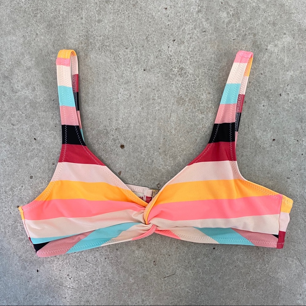 Sale Solid & Striped Multi Colored Bikini - image 2